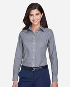 Women's Crown Collection® Gingham Check Woven Dress Shirt