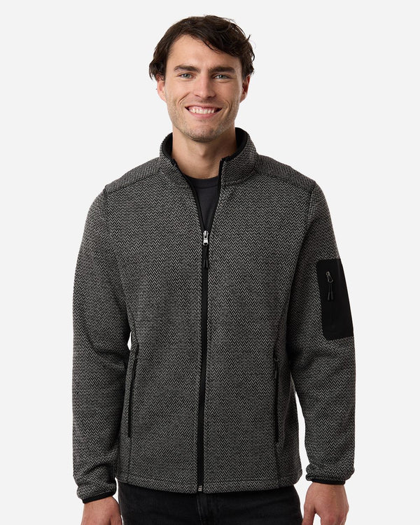 Men's Jasper Jacquard Full-Zip Fleece Jacket