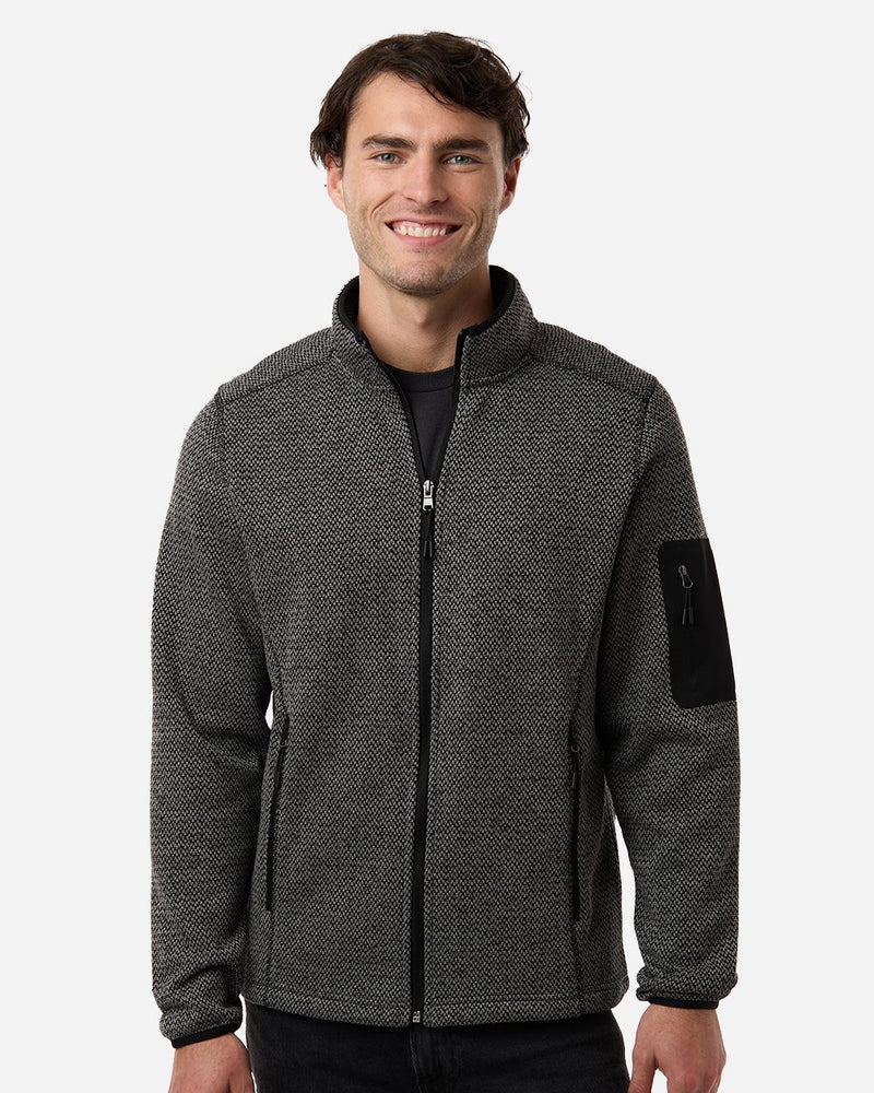 Men's Jasper Jacquard Full-Zip Fleece Jacket