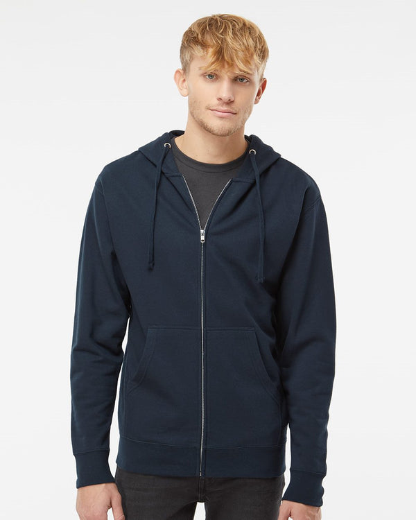 Unisex Midweight Full-Zip Hooded Sweatshirt