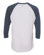 Indigo Sleeves/ Heather White Body - Back