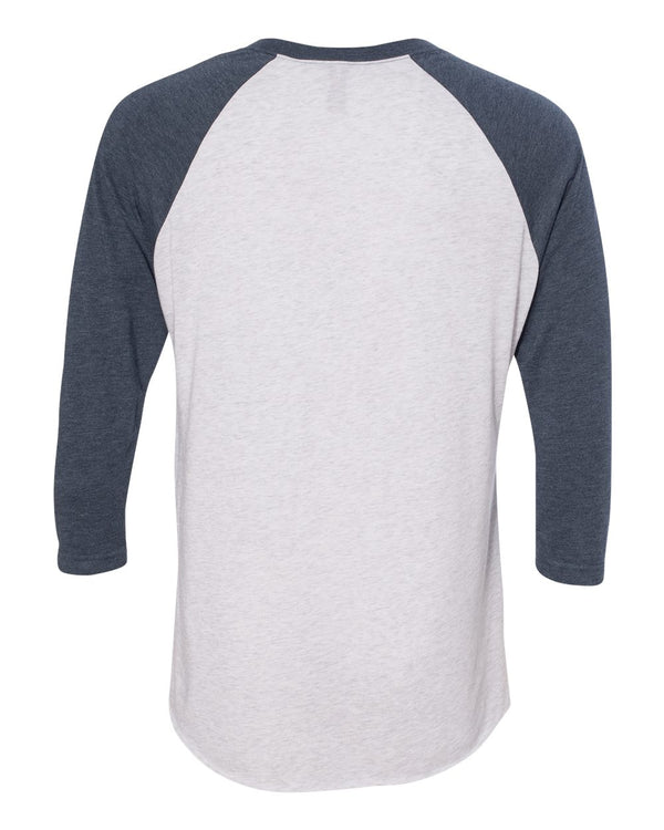 Indigo Sleeves/ Heather White Body - Back
