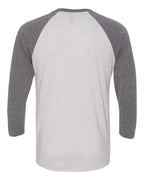 Premium Heather Sleeves/ Heather White Body - Back