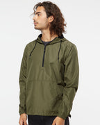 Unisex Lightweight Quarter-Zip Windbreaker Pullover Jacket
