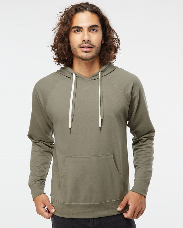 Unisex Icon Lightweight Loopback Terry Hooded Sweatshirt